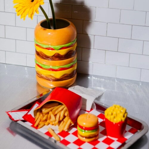 Love Frankie Burger and Chips Salt & Pepper Shakers