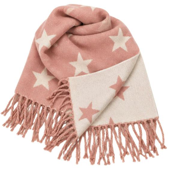 Love EMVY Ladies Reversible Star Cashmere Blend Scarf