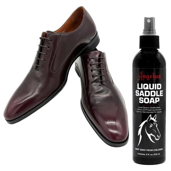 Angelus Liquid Saddle Soap - Pump Action Spray for Easy Leather Cleaning 8oz