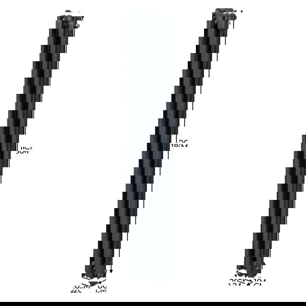 Monstershop Traditional 3 Column Radiator - 1800 x 202mm - Anthracite Grey