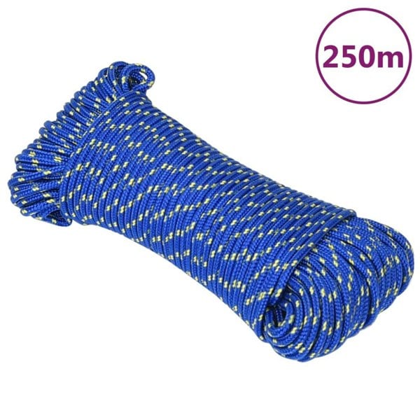 Berkfield Boat Rope Blue 4 mm 250 m Polypropylene
