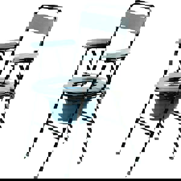 Gr8 Home Folding Steel Commode Toilet Chair Foldable Seat And Pan Portable disability aid