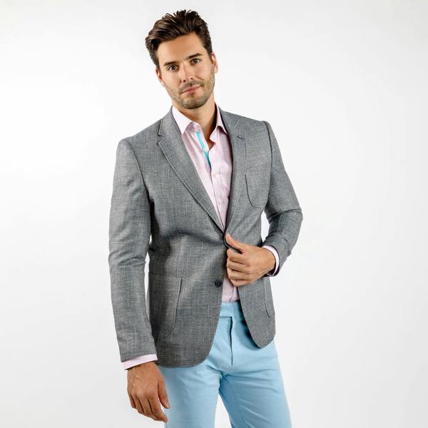 LIGHTWEIGHT TEXTURED SUMMER JACKET – Premium Men's Patterned Shirt by Claudio Lugli | Bold Design, Tailored Fit, Best Printed Shirts