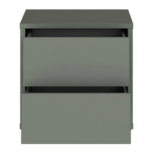 Furniture To Go Alice Springs Low Bedside Cabinet with 2 Drawers Push-to-Open in Sage Green