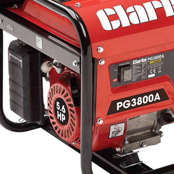 Clarke International Clarke PG3800A EURO5 3kVA 230V Open Frame Petrol Generator