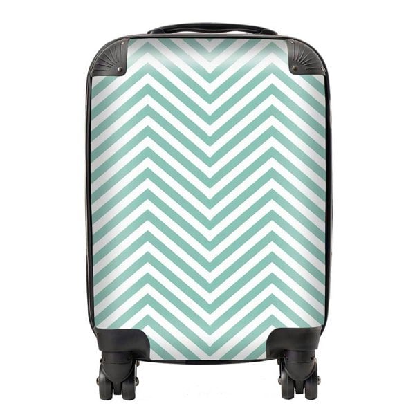 Warren Reed Geometric Chevron Pattern Suitcase