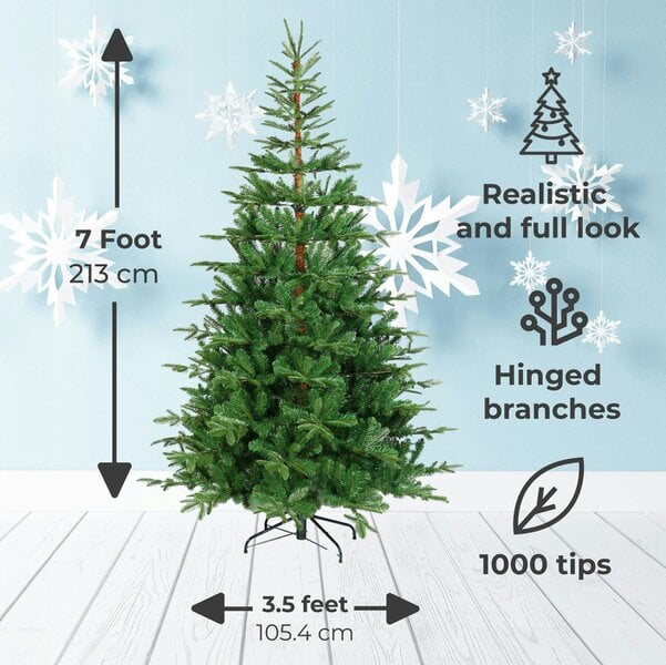 Neo Christmas Tree 7-Foot Artificial Natural Green Realistic Fir