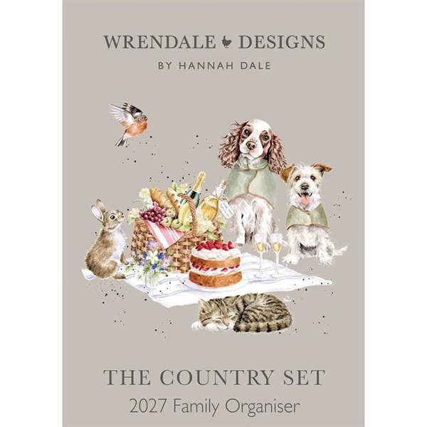 Wrendale Designs, The Country Set A3 Family Organiser 2027, Family Planners, Month To View, Animals, Gift