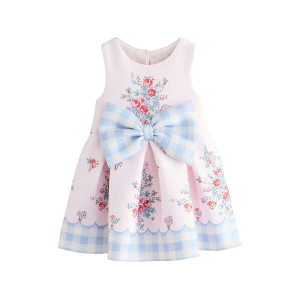 Cath Kidston Girls Bow Scuba Dress - Pink - 