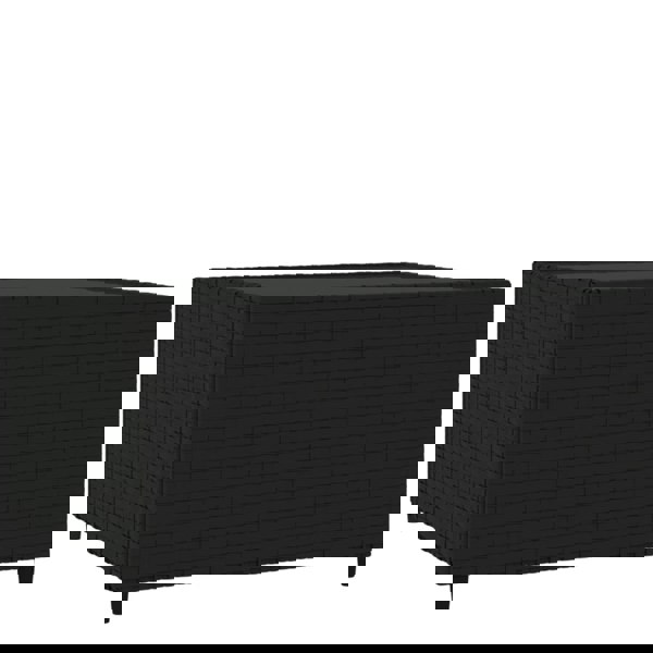 Berkfield Square Garden Coffee Table Black 50x50x30 cm Poly Rattan