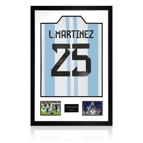 Lisandro Martínez Signed Argentina Premium Frame