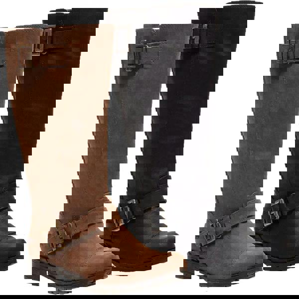 Rocket Dog Berry Womens Tall Zip Up Mid Calf Biker Buckle Boots