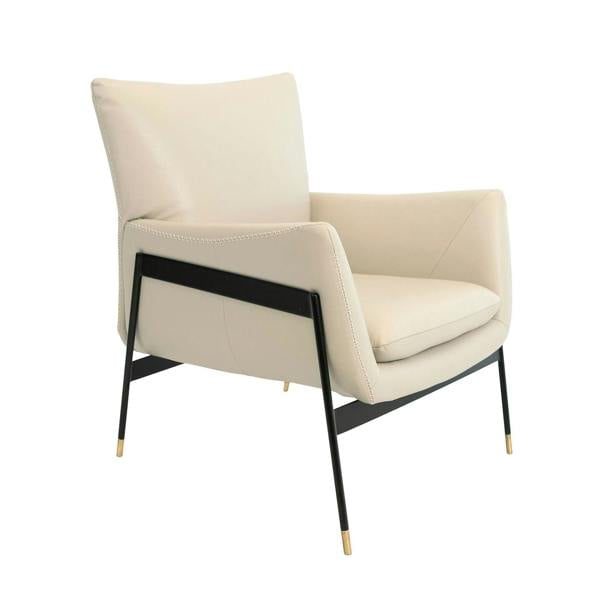 Angel Cerdá Pearl Grey Leather Armchair 5042