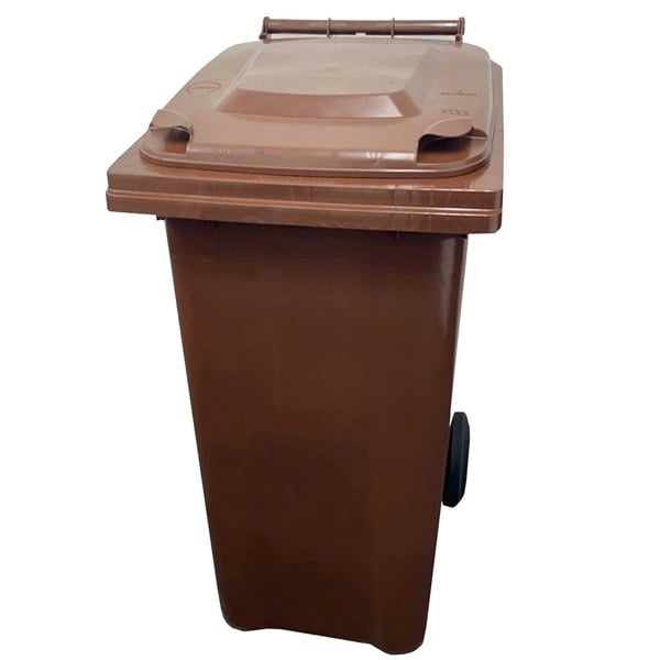 140L Compact Sized Waste Recycling Wheelie Bins With Strong Rubber Wheels & Lid