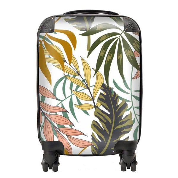 Warren Reed Tropical Leaves Suitcase