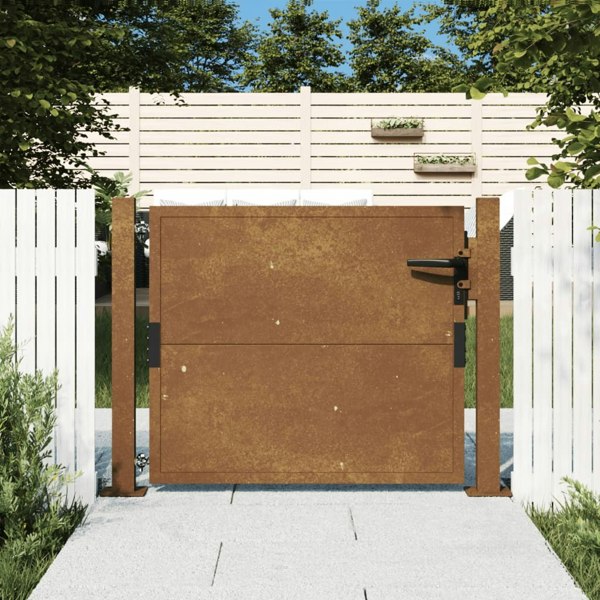 Berkfield Garden Gate 105x80 cm Corten Steel