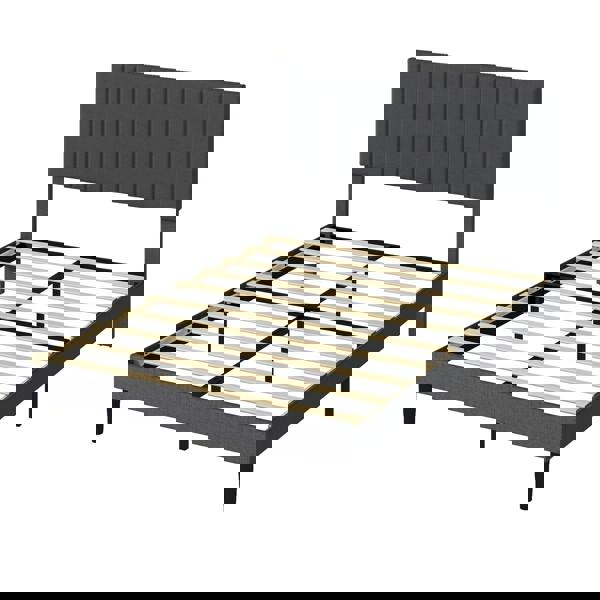 Levede Bed Frame Small Double King  Linen Fabric Upholstered Soft Foam Headboard