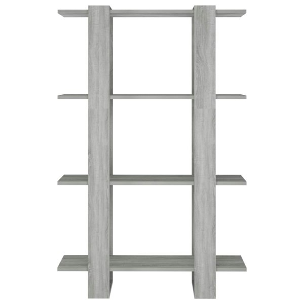 Berkfield Book Cabinet/Room Divider Grey Sonoma 80x30x123.5 cm