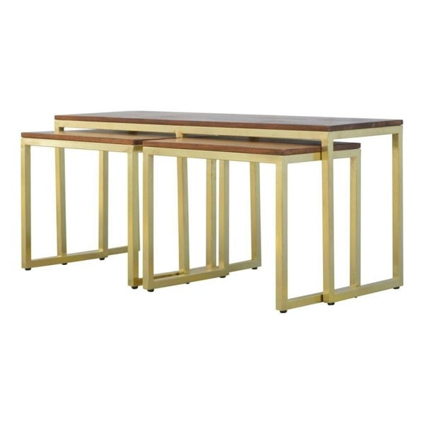 Artisan Furniture Chunky Gold Table Set of 3