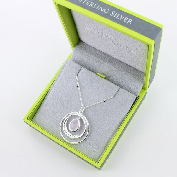 Sterling Silver Candy Two Stone Ring Pendant - Reeves & Reeves