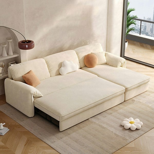 Rit Concept Bhatnagar Three Seater Corner Sofa Bed With Storage