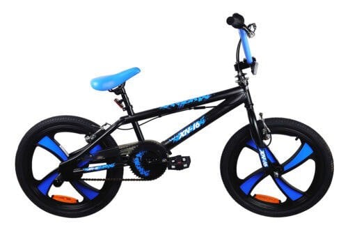 XN-16-20 Freestyle BMX Bike, 20In Wheel - Satin Black/Blue