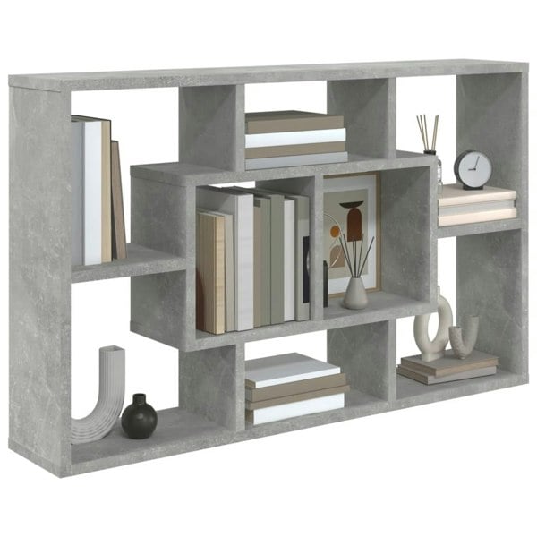 Berkfield Wall Shelf Concrete Grey 85x16x52.5 cm Engineered Wood