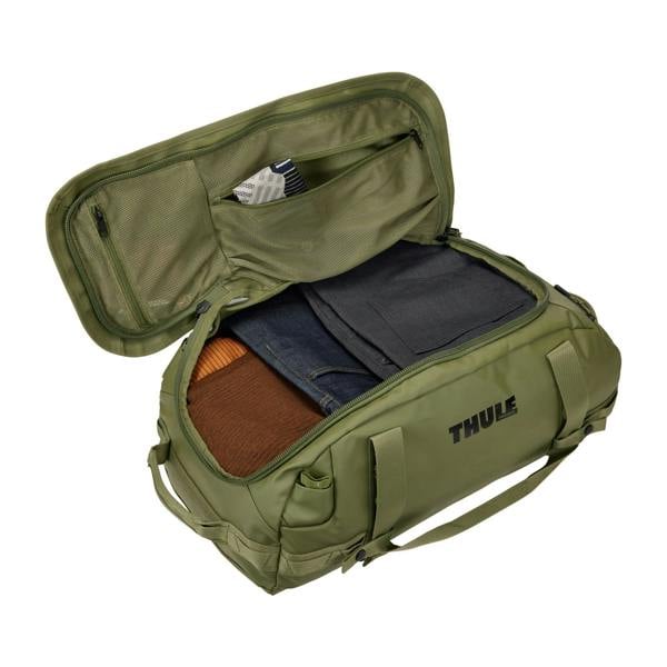Thule Chasm 40L Duffel Bag Olivine Green Travel Gym Luggage Backpack Recycled