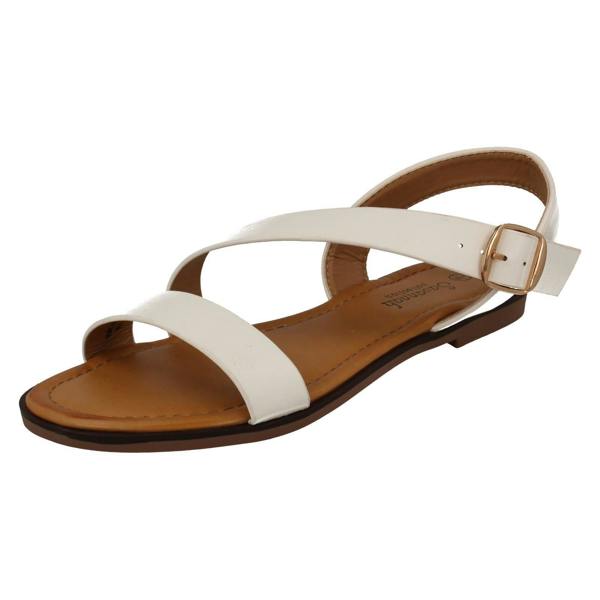 Savannah Ladies Savannah Flat Y Strap Mule Sandal with Buckle F00443