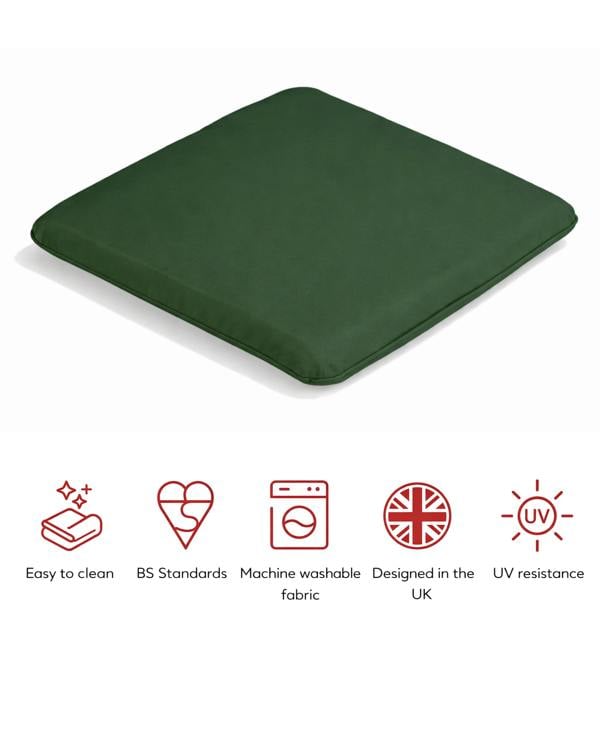 SP Range Armchair Pad Garden Cushion Green The Garden Furniture Shop