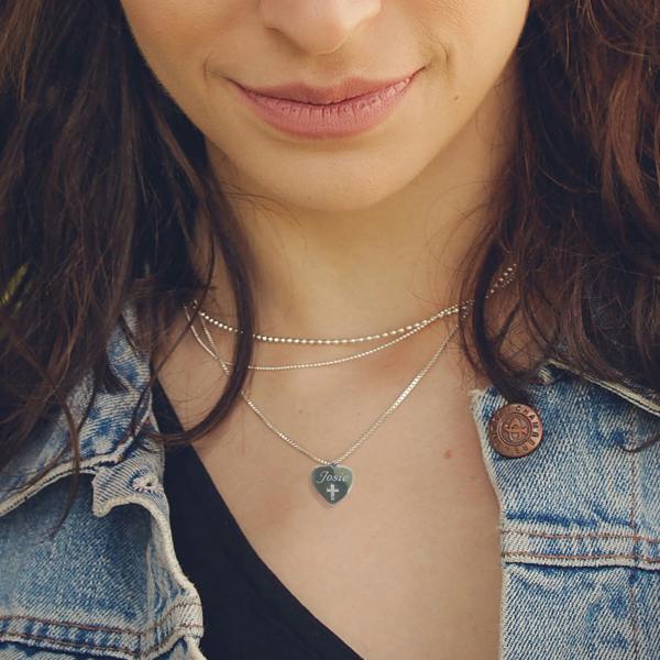Aye Do Gifts Personalised Sterling Silver Heart & Symbol Necklace