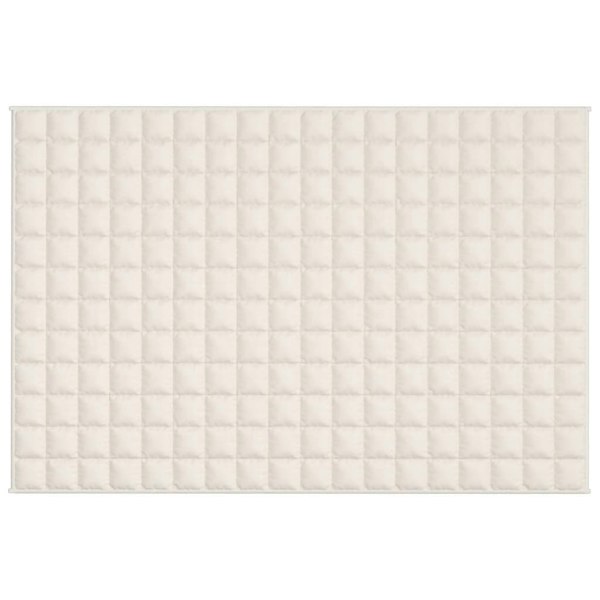 Berkfield Weighted Blanket Light Cream 120x180 cm 5 kg Fabric