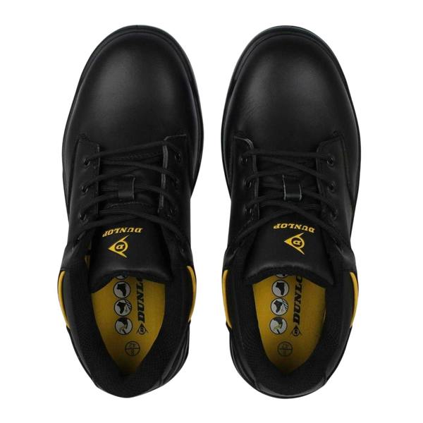 Dunlop Mens Kansas Leather Safety Shoes - Black - 