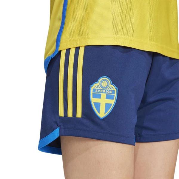 Adidas Womens/Ladies Team Sweden FA Sport Football Shorts - Team Navy Blue - 