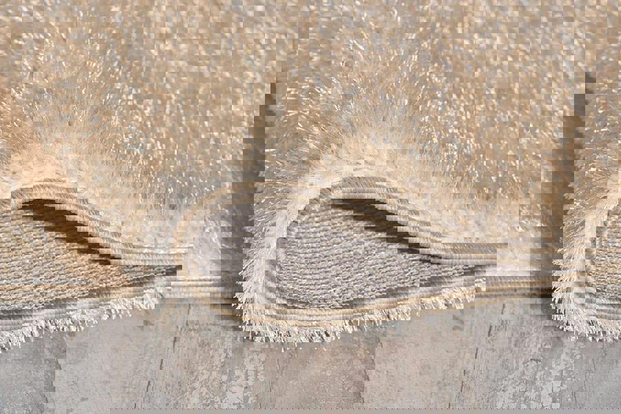 Smart Living Polyester Shaggy Rug - Light Beige