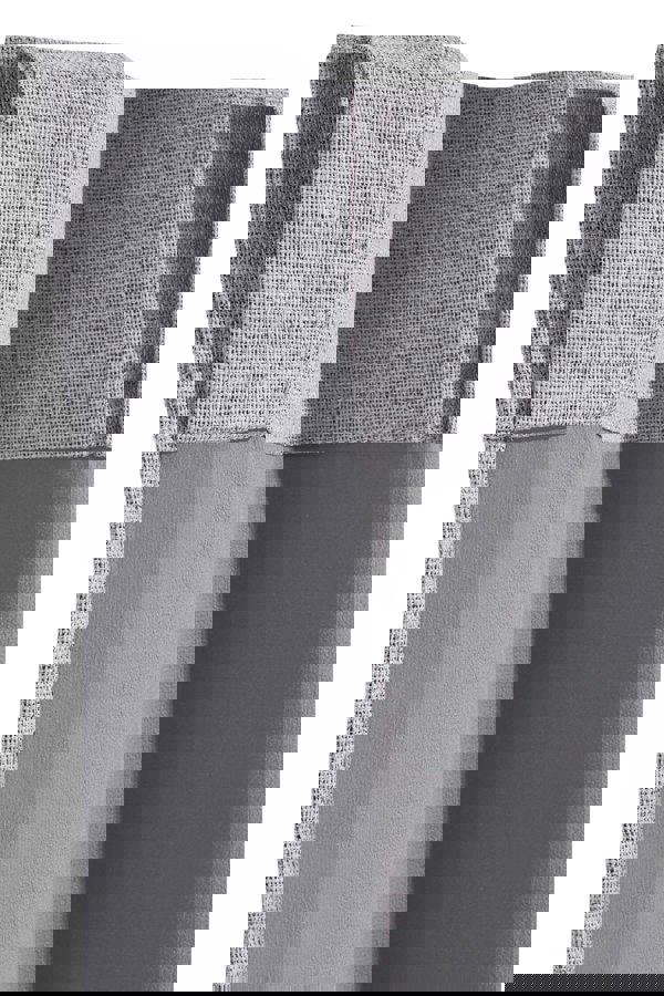 Living and Home 2 Panels Grey Faux Linen Back Tab or Rod Pocket Blackout Curtains for Bedroom, Living Room , 168cm W x 229cm H