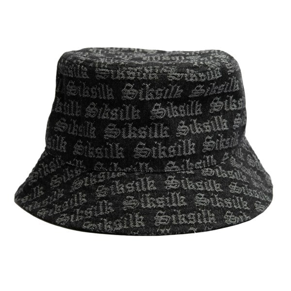 SikSilk Jacquard Denim Bucket Hat - Black