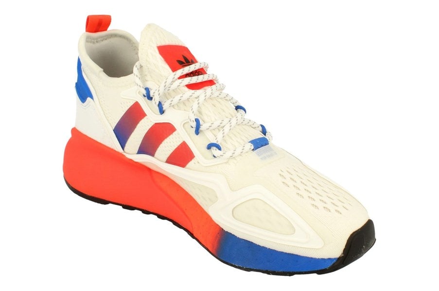 Adidas Originals Zx 2K Boost Junior Sneakers Fx9519 FX9519 - White Red Blue Fx9519 - Photo 3