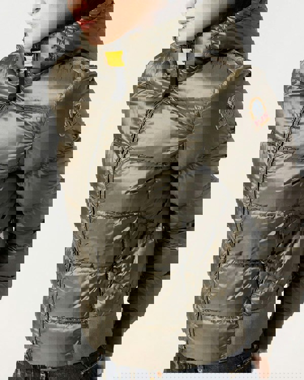 Parajumpers Mariah Womens Hooded Down Bomber - Olive Grey 103