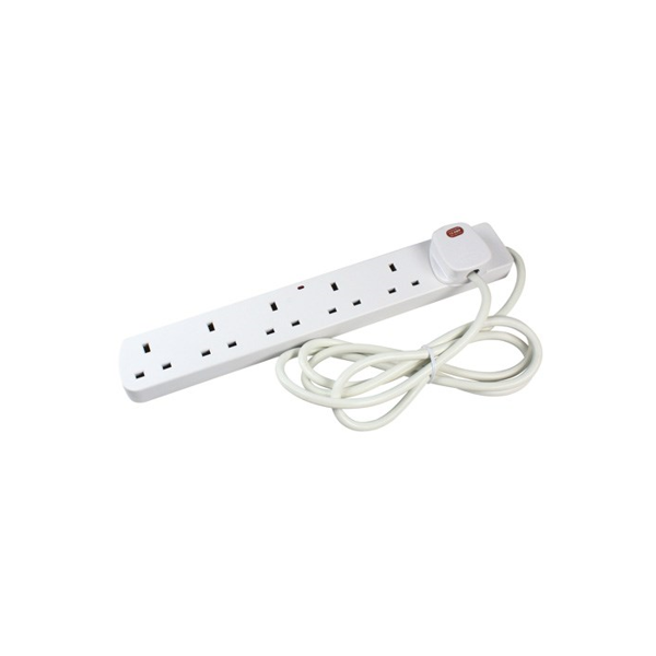 Axiom 6 Gang 5m Extension Lead with Neon.