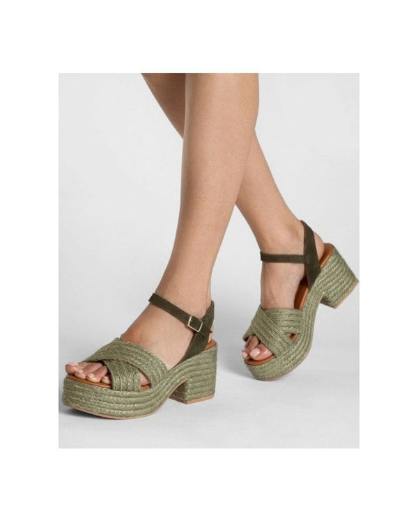 Penelope Chilvers Womens Bella Jute Sandal - 764 Sage - CHO - Designer Womens Sandals