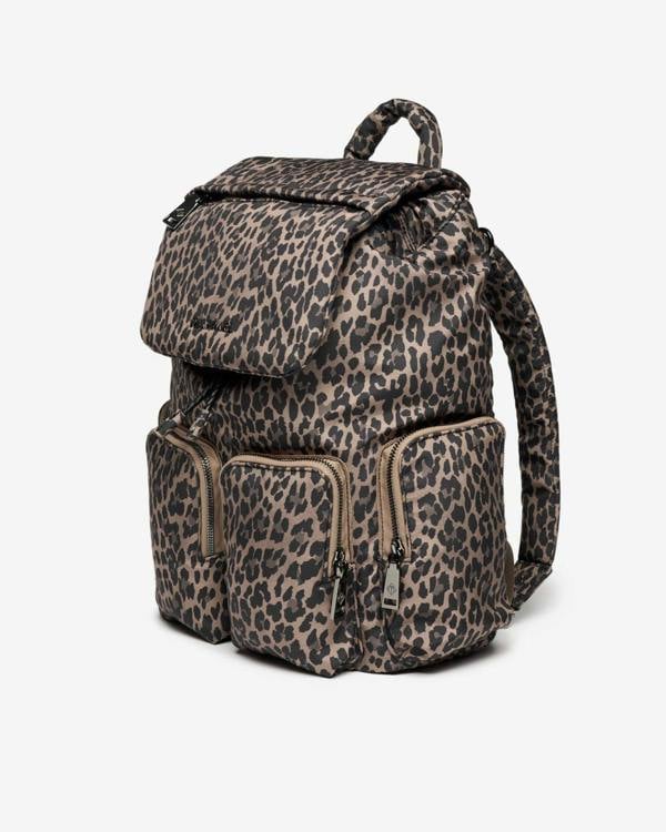 Tiba + Marl Alto Changing Backpack Brown Tonal Leopard