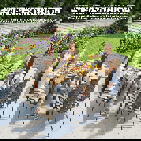 Patio Rattan Dining Set