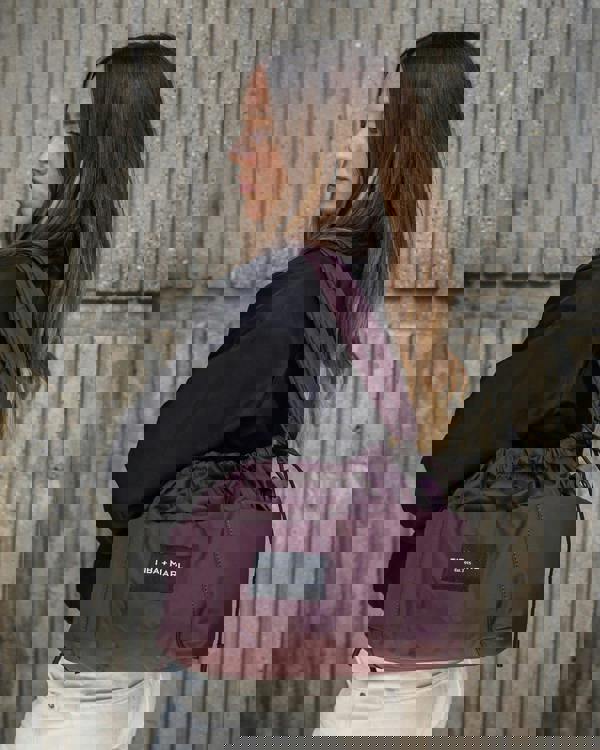 Tiba + Marl Mini Luna Drawstring Stroller Bag Burgundy