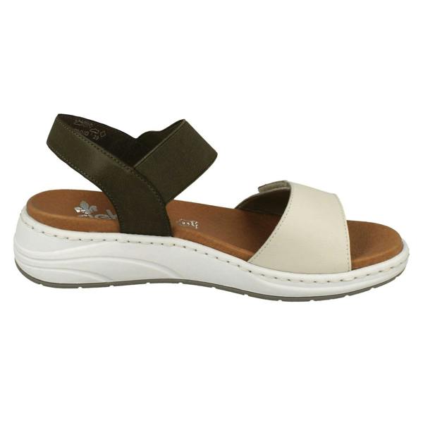Rieker Ladies Rieker Wedge Heeled Strappy Sandals 64300