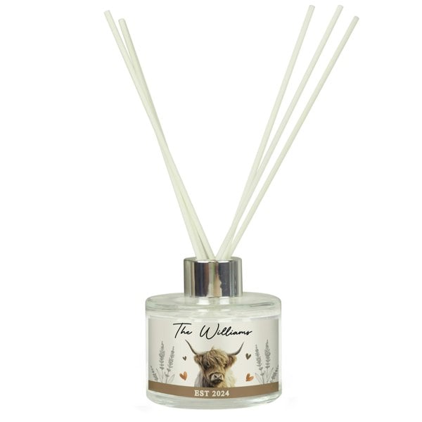 Personalised Memento Company Personalised Highland Cow Reed Diffuser