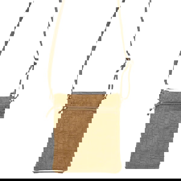 Assots London 'JANET' Tan Real Leather Crossbody Sling Bag