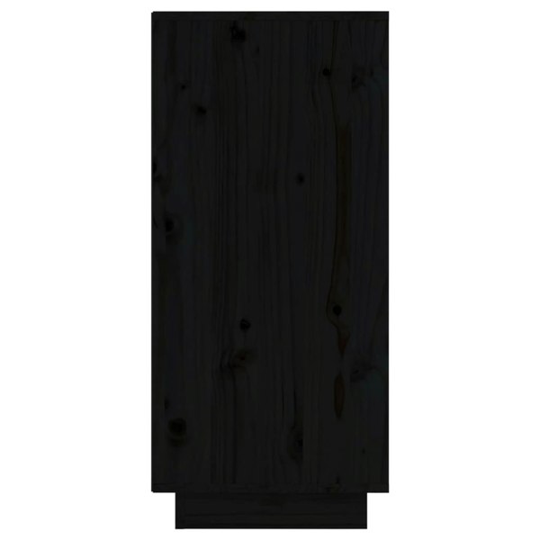 Berkfield Sideboards 2 pcs Black 31.5x34x75 cm Solid Wood Pine