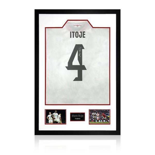 Maro Itoje Signed England 2025 Shirt Premium Frame