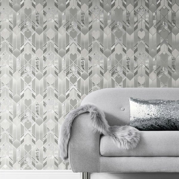 Muriva Elixir Geometric Wallpaper Rolls Marble